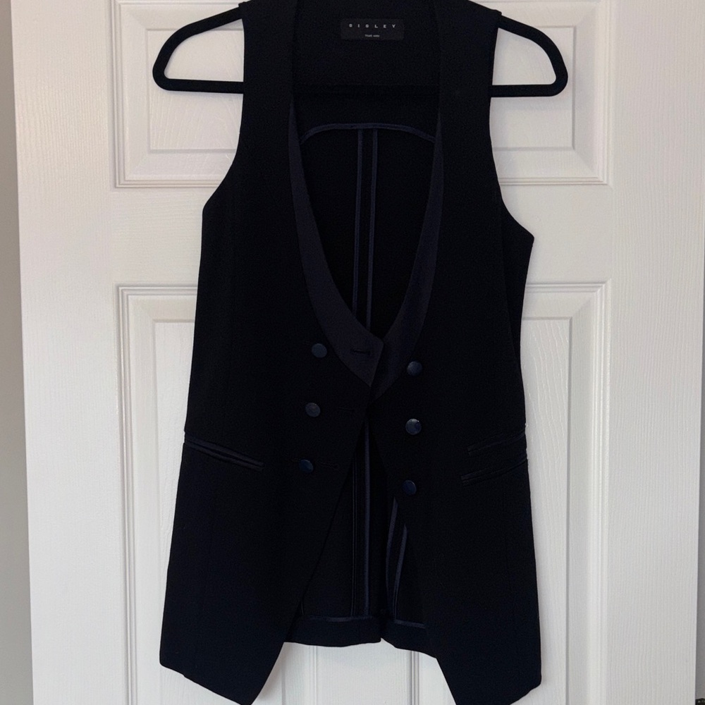 Sisley Black Double-Breasted Vest